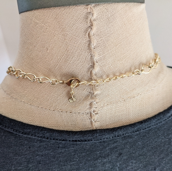 Gold/copper/topaz statement necklace & earrings from AKIRA - Picture 4 of 4